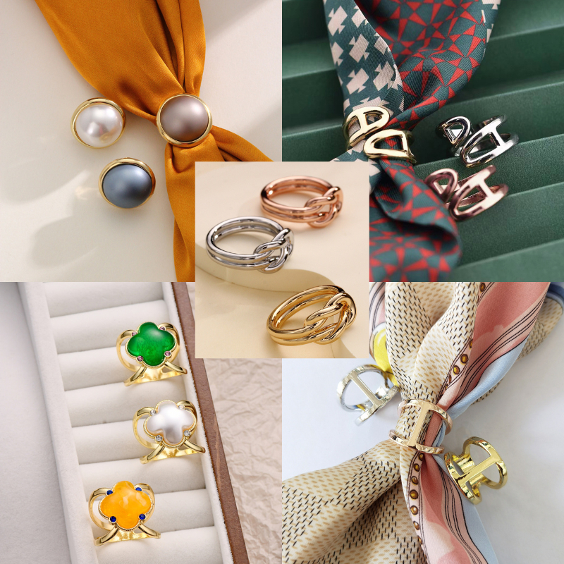 เข็มกลัดผ้าพันคอ แหวนผ้าพันคอ แหวนผ้าคลุมไหล่ - รูปที่ 3