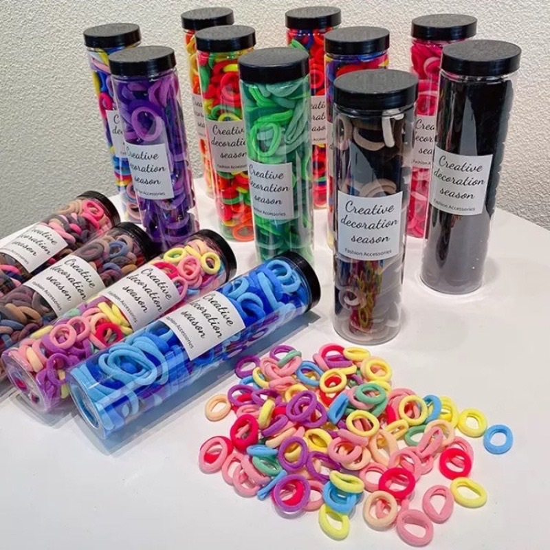 AAL-ยางรัดดผมแบบกล่อง20เส้นสีรุ้งน่ารัก พร้อมส่งจากไทย