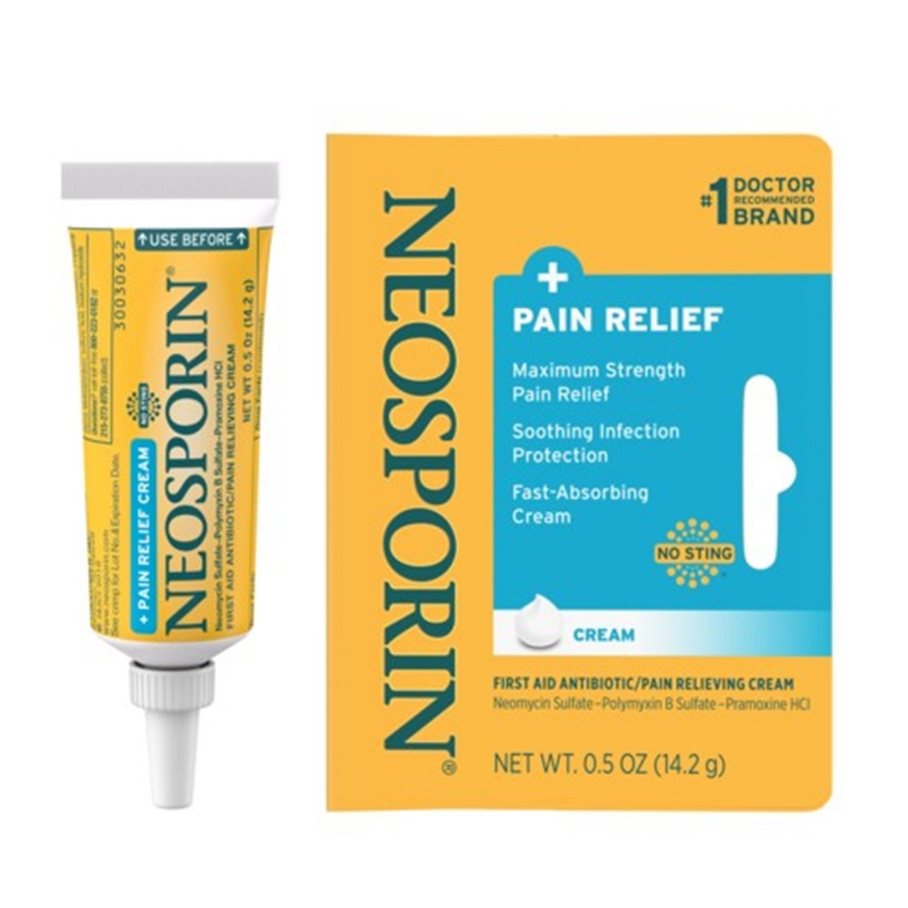 Neosporin Pain Relief Cream มีสองขนาดให้เลือก