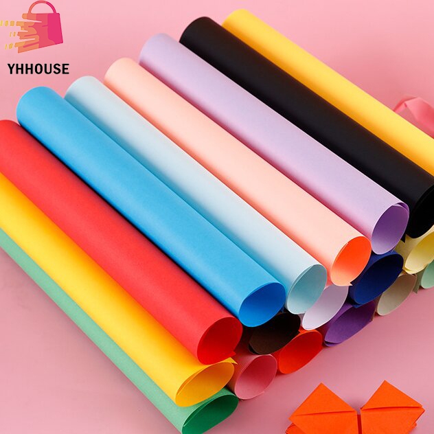 กระดาษสีอเนกประสงค์ 50x70 ซม. 1 ชิ้น หลายสีให้เลือก（15 สี）DIY สำหรับการผลิต โปสเตอร์พับด้วยมือ