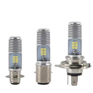 หลอดไฟหน้ารถมอเตอร์ไซค์ h6-3030-6LED สีขาว p15d t19 ขั้วกลม …