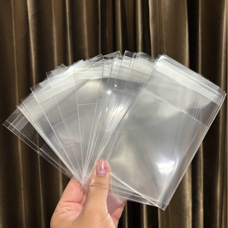 ถุงแก้วใส ถุงแก้ว ถุงแก้วฝากาว ถุงพลาสติกแก้วใสขนาด3.5x4นิ้ว