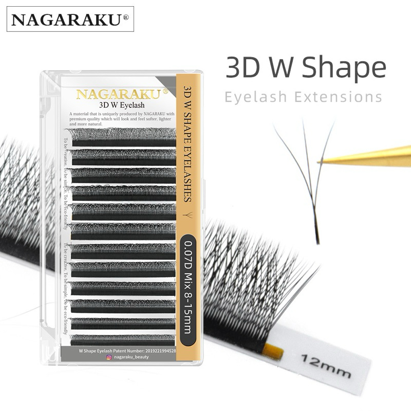 Nakaraku ขนตาปลอม 3D ขนตาW ขนตานาการากุ