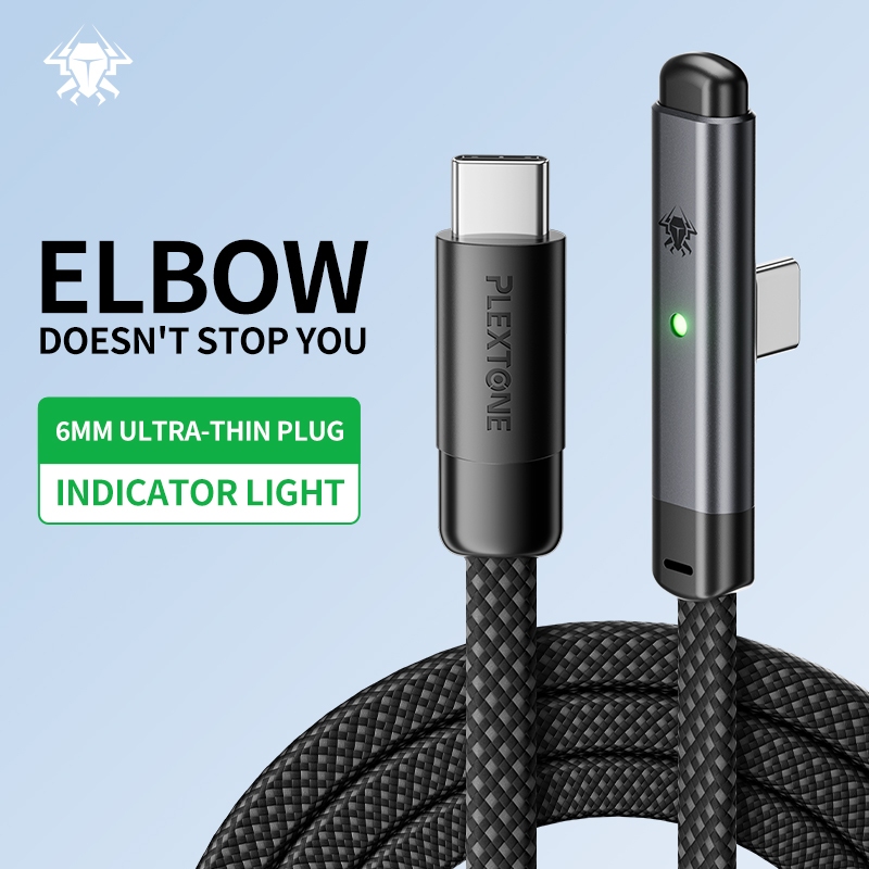 สายชาร์จ Plextone T100 66W 100W 36Wสายชาร์จมือถือเล่นเกมส์ สายชาร์จเกมมิ่ง หัว Type-C Lighting Micro USB รองรับชาร์จเร็ว