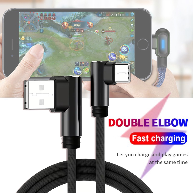 ถูกสุด  สายชาร์จUSB to TypeC /lOS 90องศา สายชาร์จสำหรับเล่นเกมส์-XF ราคา ถูกที่สุด ดีลบีเคเค รูปภาพหลัก