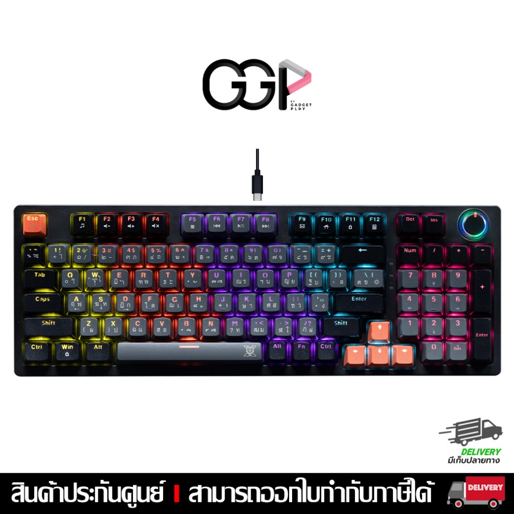 [กรุงเทพฯส่งด่วน] NUBWO คีย์บอร์ดเกมมิ่ง X801 Mechanical MINI RGB CIY Switch มีให้เลือก 2 สี 4 Layou