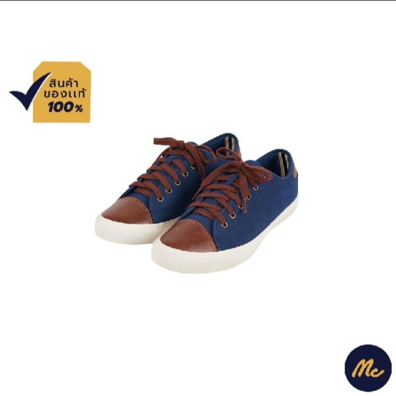 Mc Jeans รองเท้าผ้าใบ Unisex สีกรมท่า พร้อมเชือกรองเท้า 2 สี M09Z030