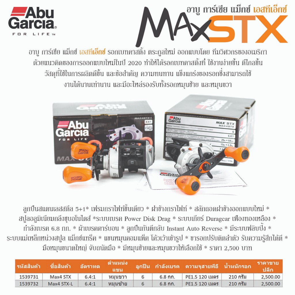 รอกเบทคาสติ้ง Abu Garcia Max 4 STX