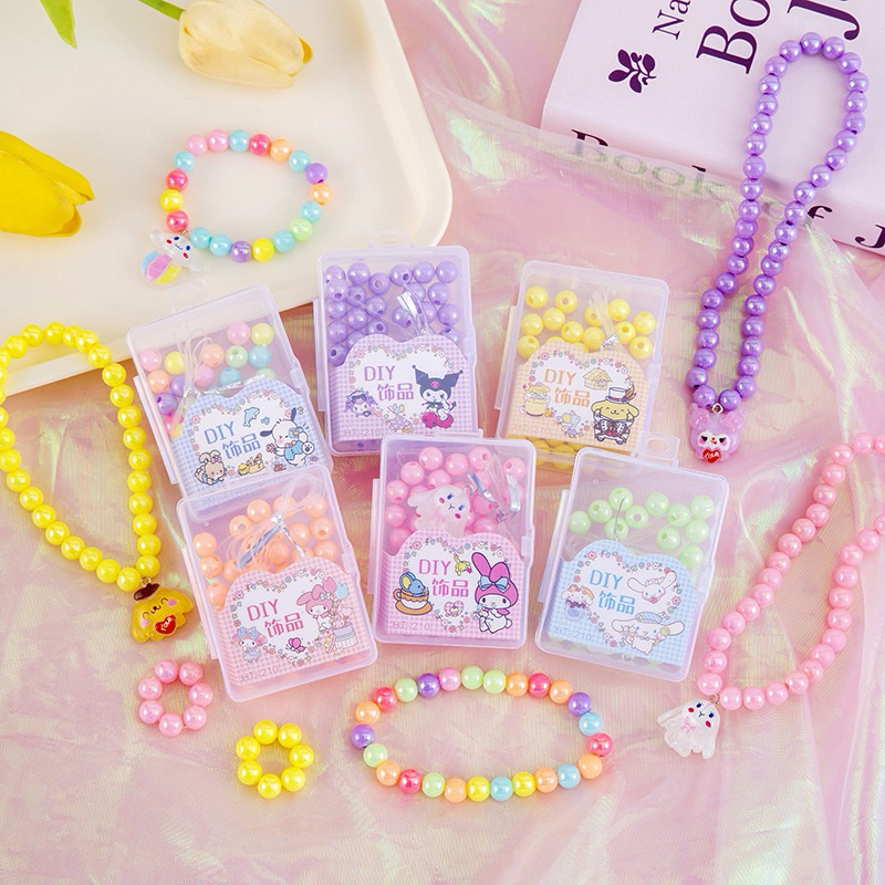 สร้อยข้อมือลูกปัด แฮนด์เมด งานDIYเองได้ กำไล สร้อยข้อมือ ลายการ์ตูนSanrio