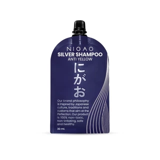 ✨แชมพูม่วงแบบซอง✨NIGAO Silver Shampoo Anti Yellow 30 ml (นิกาโอะ ซิลเวอร์ แชมพู แอนตี้ เยลโล่) แชมพูม่วงนิกาโอะ-แบบซอง