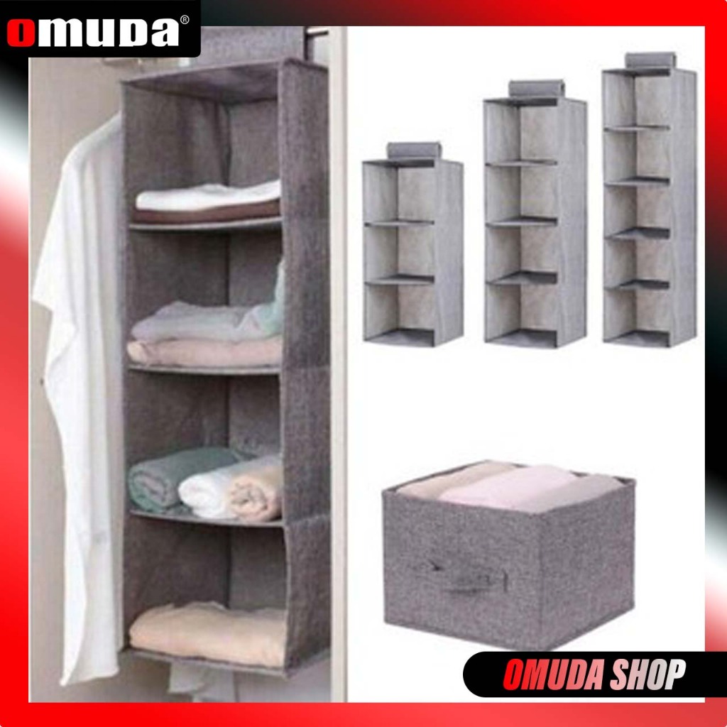 OMUDA_SHOP NeW!! ที่เก็บของมัลติฟังชั่น แบบแขวน 3-4-5 ชั้น ที่เก็บกระเป๋า ชั้นเก็บของ ที่เก็บของอเนกประสงค์
