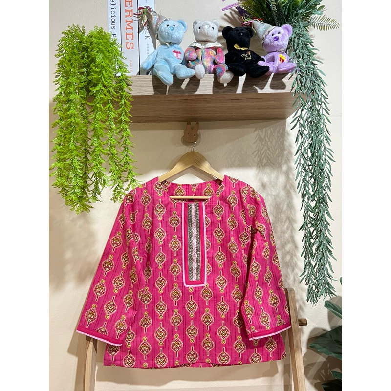 เสื้อคอตต้อนอินเดียแขนยาวแต่งปัก