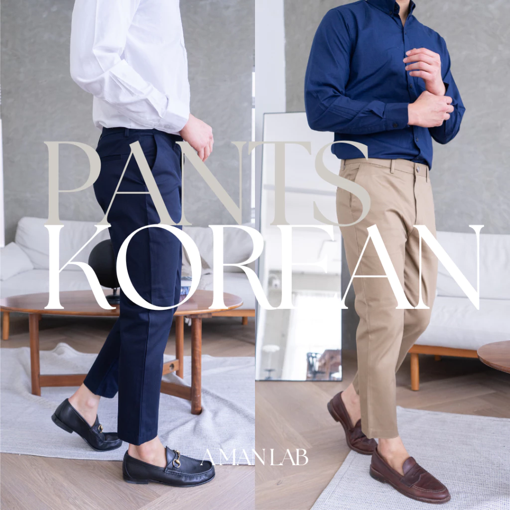 [ไซส์ 28-30] กางเกงขาเต่อ ผู้ชาย กางเกง 5 ส่วน KOREAN PANTS กางเกงสแล็ค ชาย