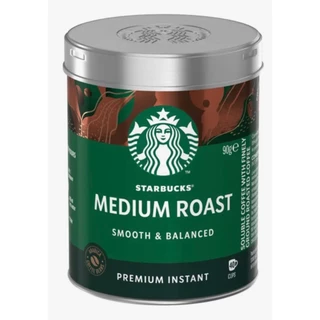 Starbucks Instant Coffee สตาร์บัคส์ กาแฟผง พร้อมชง Medium Roast และ Dark Roast **รุ่นกระปุก**ขนาด 90 กรัม(g.)