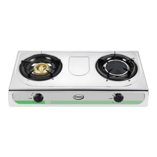 Gmax เตากล่องสแตนเลสคู่ เตาแก๊สตั้งโต๊ะ รุ่น GL203-Series (สินค้ารับประกัน 1ปี)