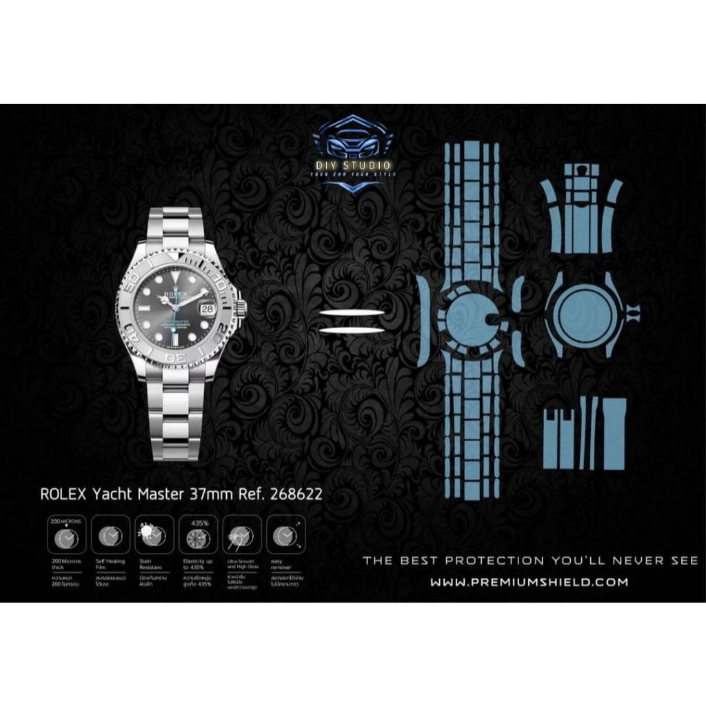 ฟิล์มใสกันรอยนาฬิกา รุ่นYacht Master 37MM Ref.268622