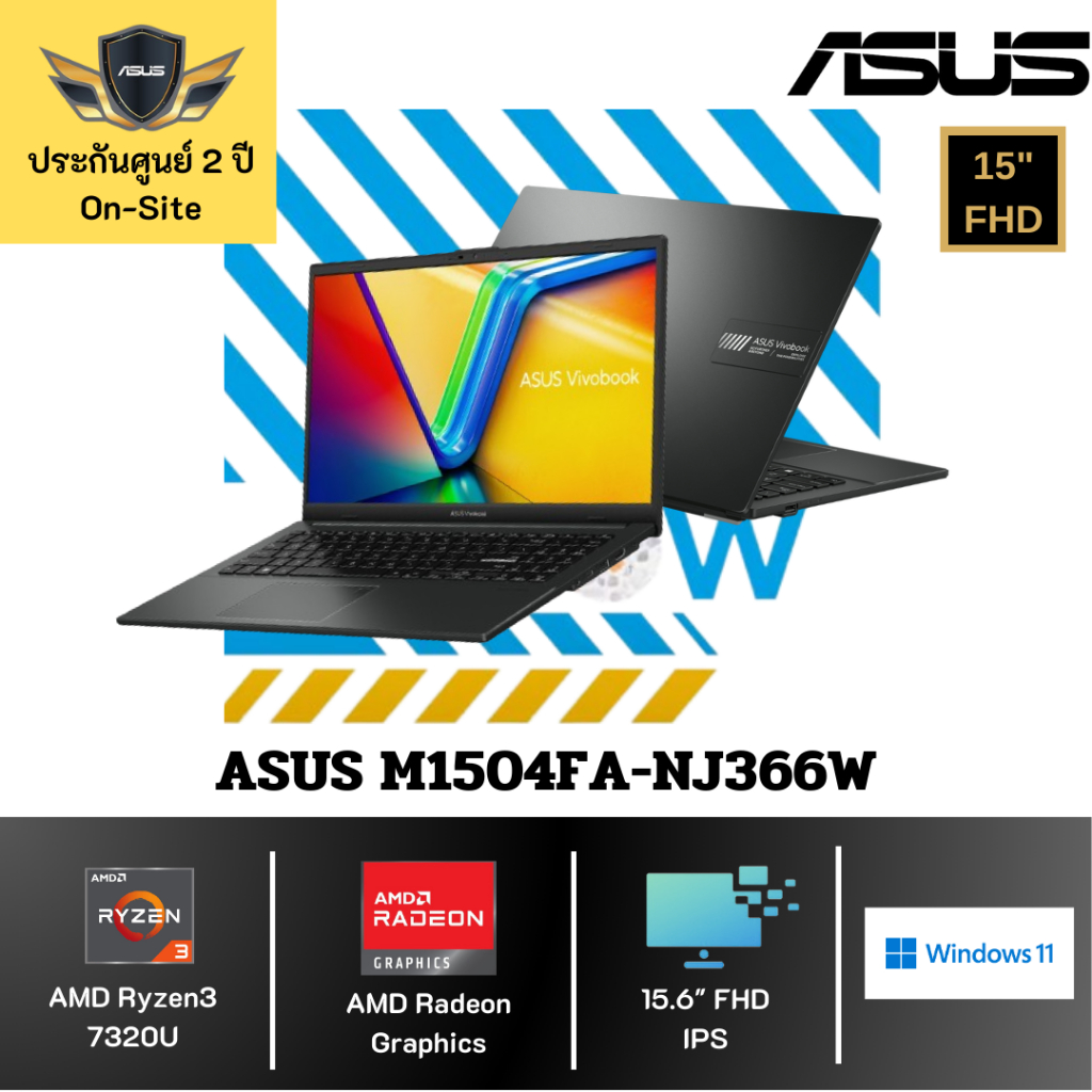 ASUS Notebook  Vivobook Go 15  M1504FA-NJ366W  AMD Ryzen 3 7320U 8 GB 512 GB 15.6 Win 11 2Y