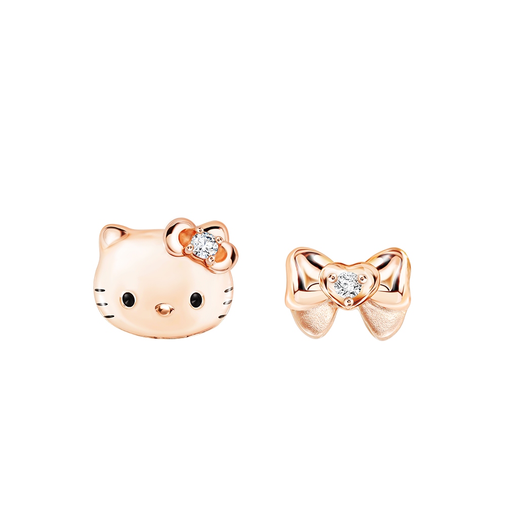 PRIMA | Hello Kitty ต่างหูประดับเพชรตัวเรือน 9K