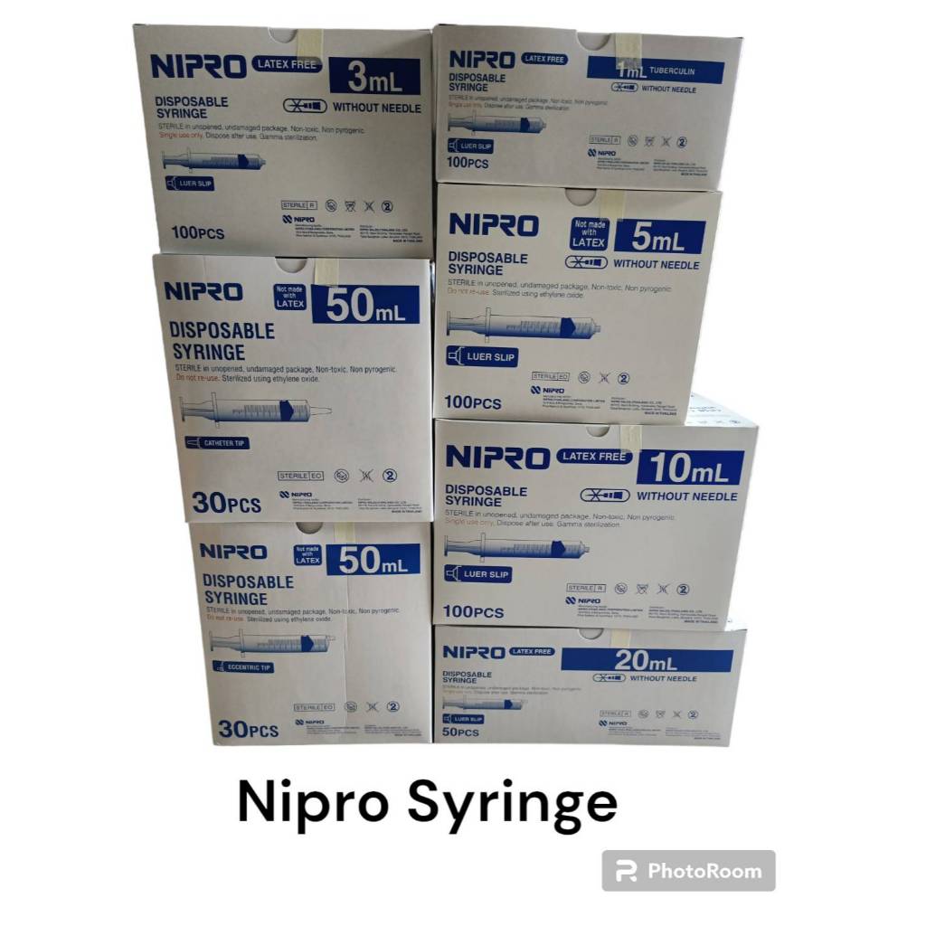 NIPRO นิโปร กระบอก ไซริ้ง ไซริงค์ มีขนาด : 1 3 5 10 20 50 มล กระบอกฉีด