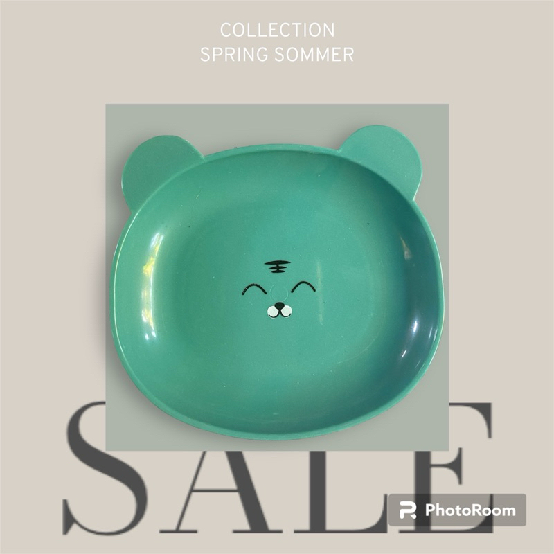 จานตื้นหน้าหมี เนื้อพลาสติก น่ารักมากก - รูปที่ 4