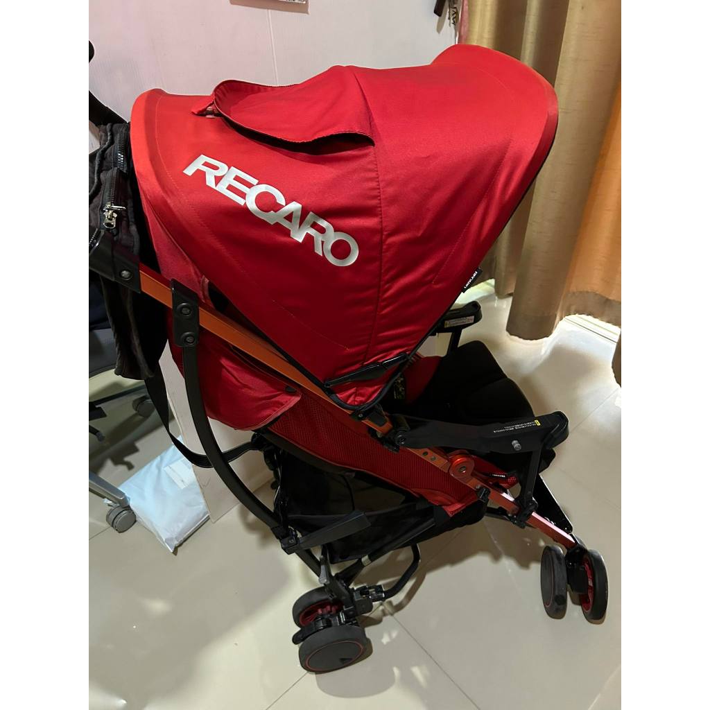 พร้อมส่ง‼️ส่งฟรี‼️ รถเข็น แบรนด์ RECARO รุ่น i-walk CS สีแดงดำ