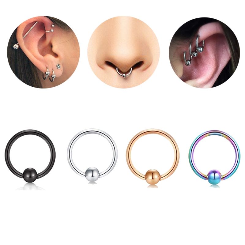 จิวห่วง จิวหูสแตนเลส แบบห่วง จิวจมูก จิวปาก JE009