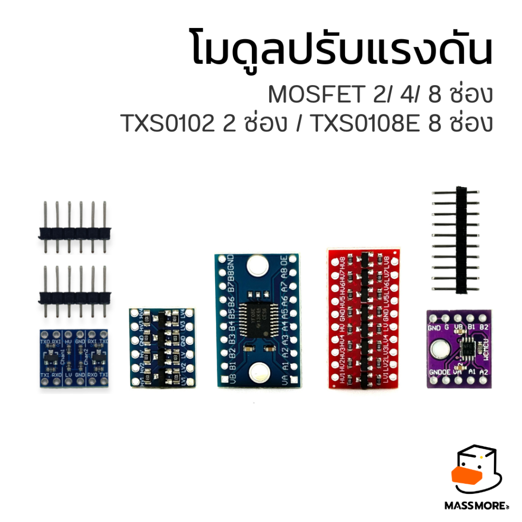 Logic Level Converter TXS0108E Mosfet TTL Bi-Directional โมดูลปรับแรงดัน I2c UART SPI