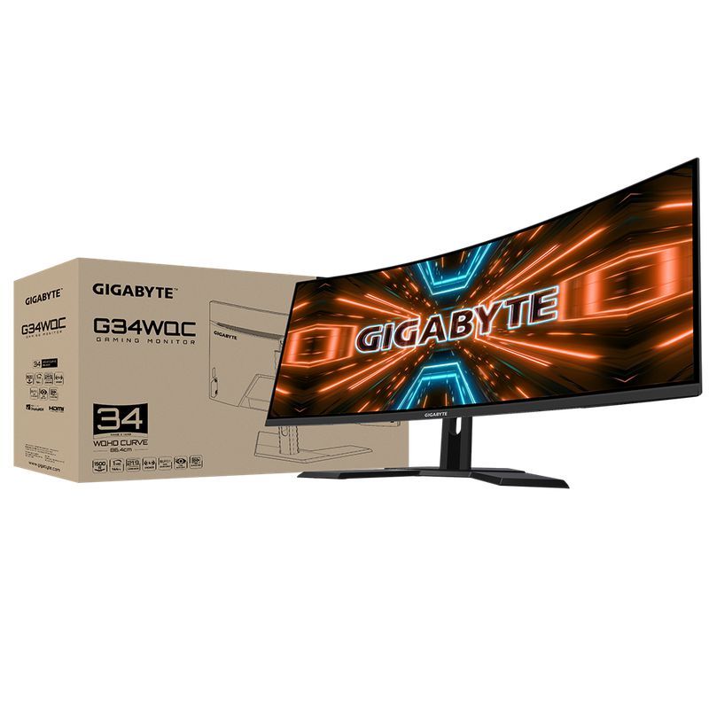 GIGABYTE G34WQC 3‎4" VA 1500R 1‎44Hz HDR Gaming Monitor (จอมือสอง) ประกันSynnex