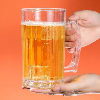 แก้วอะคริลิคใส มีหู แก้วน้ำ BIGSIZE ตกไม่แตก ขนาด 500ML/680ML แก้วเบียร์ขนาดใหญ่ หนาพิเศษ