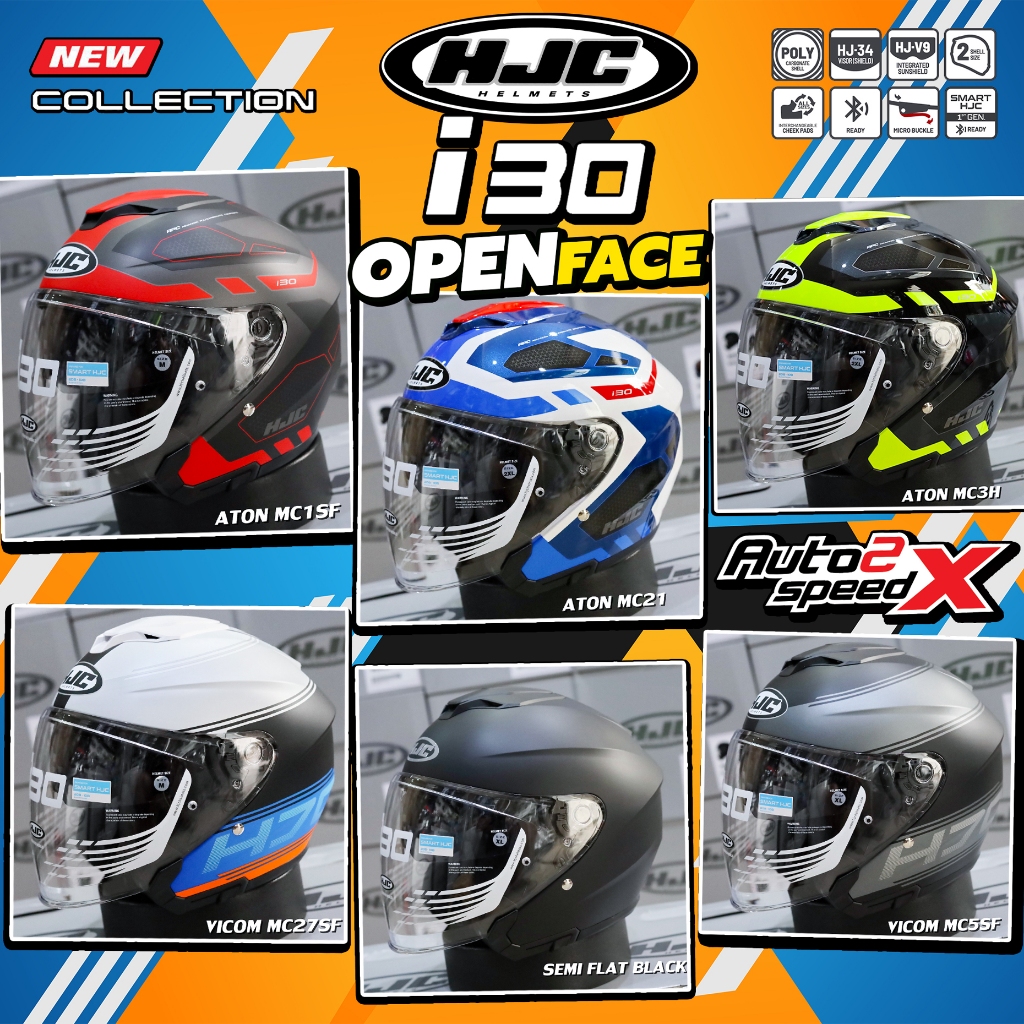 หมวกกันน็อค HJC i30 Open Face ลายใหม่ล่าสุด 2025