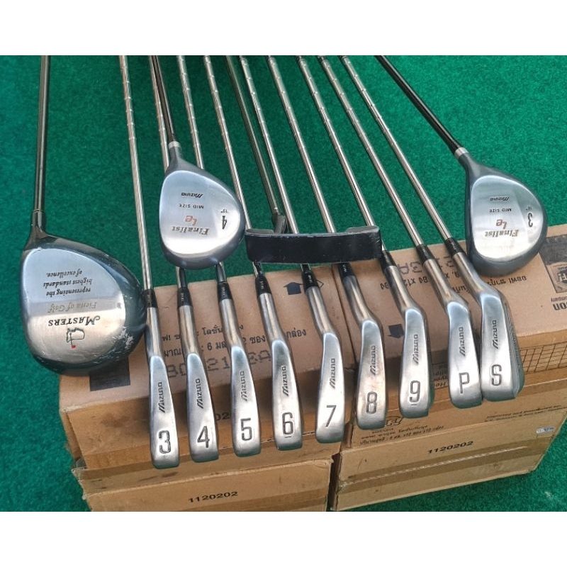 Sale 4.4:ไม้กอล์ฟมือสอง  ชุดกอล์ฟชาย Mizuno SUPER Greendale ก้านเหล็ก มือสอง (ไม่มีถุง)