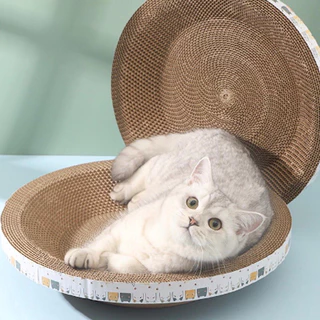 🐾ที่ลับเล็บแมว รูปอ่าง ที่ฝนเล็บแมว ของเล่นแมว เป็นที่นอนแมวไปในตัว ฟรี แคปนิท ที่ขูดเล็บ ของเล่นแมว คอนโดแมว