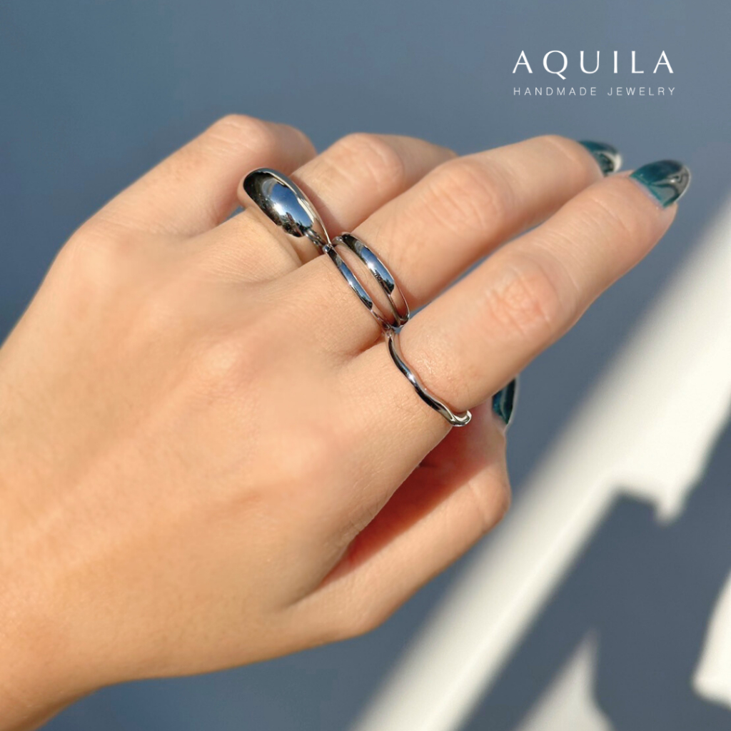 Silver color ring • แหวนมินิมอล สีเงิน แหวนสแตนเลส 316L
