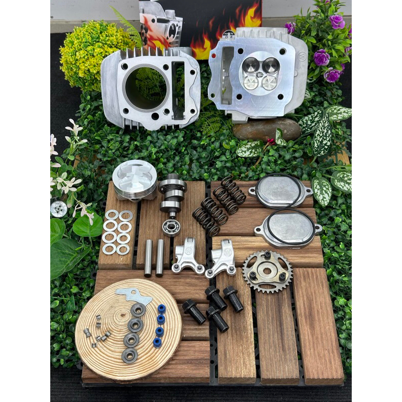 ชุด125ลูก63/4วาล์วขนาดวาว21-24พร้อมเซ็ทหลังวาวขยายเบ้าใส่125คาร์บูและ125iรุ่นไฟเลี้ยวบังลม