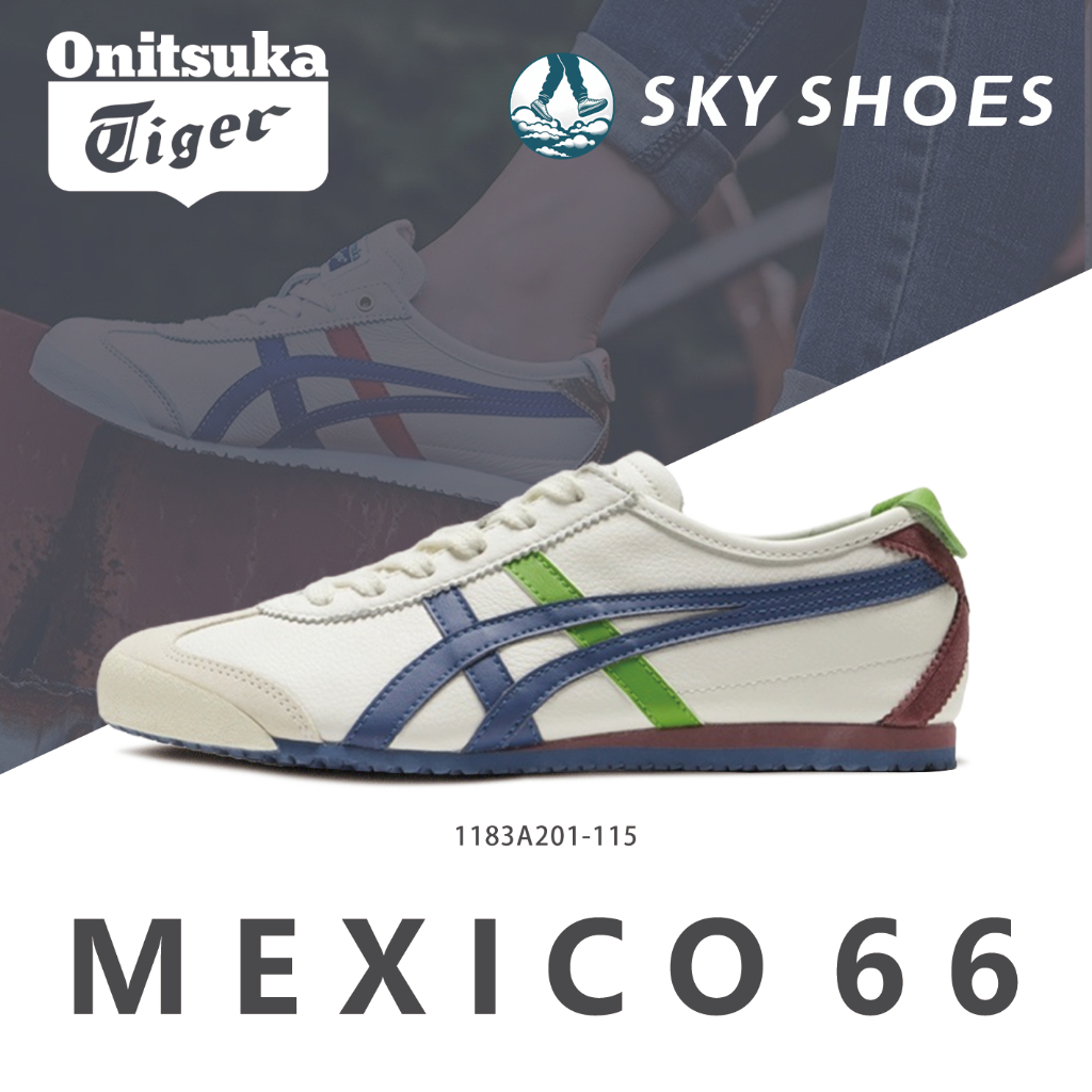 ของแท้ 100% Onitsuka tiger MEXICO 66 รองเท้าผ้าใบ  1183A201-115
