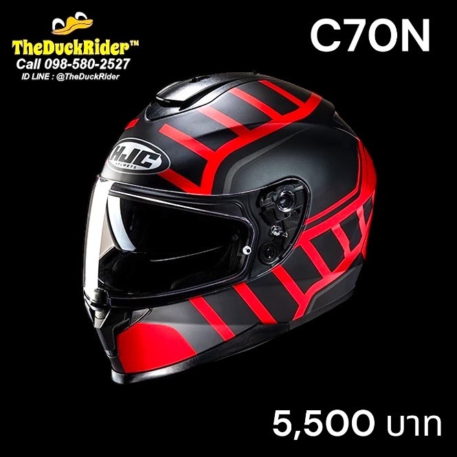HJC C70N HOLT MC1SF NEW 2024 มีแว่นกันแดดในตัว
