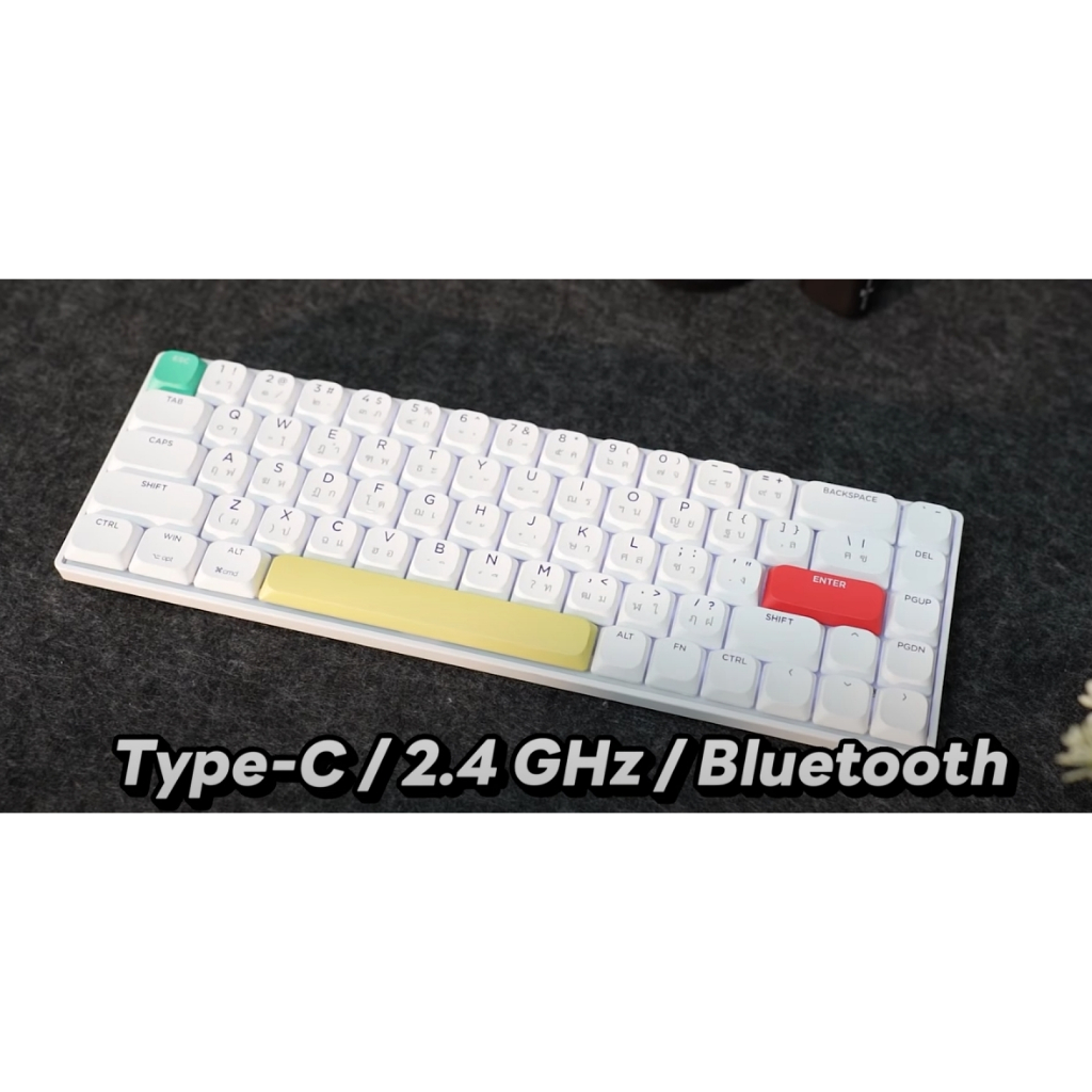XINMENG C68 Ultra-slim Wireless Mechanical keyboard คีย์บอร์ดไร้สาย Low Profile สวิตซ์เงียบ