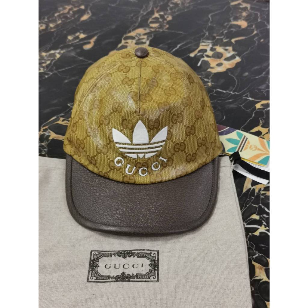 Gucci x Adidas หมวกแก๊ป รุ่น GG Monogram Baseball Hat Code: 696475 4HAP2