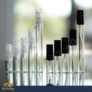 ขวดสเปรย์ปากกาใสชนิดแก้ว ฝาสีดำ,ใส,ขาว 2-10ml แพ็ค X12 ชิ้น