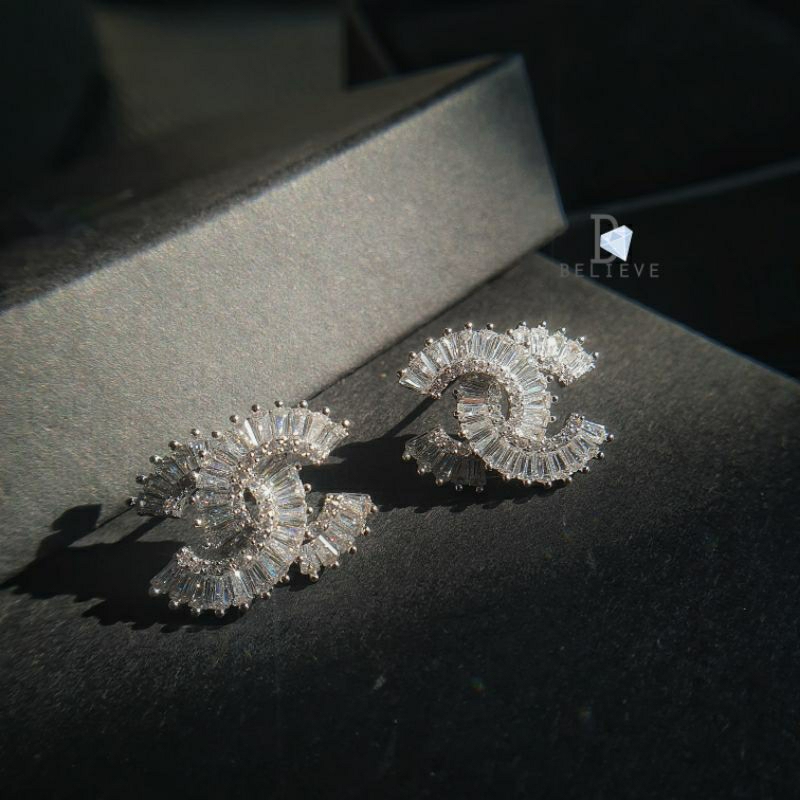 🐻🅒 ต่างหูเพชรชวาบักเก็ต 24K [DB13]