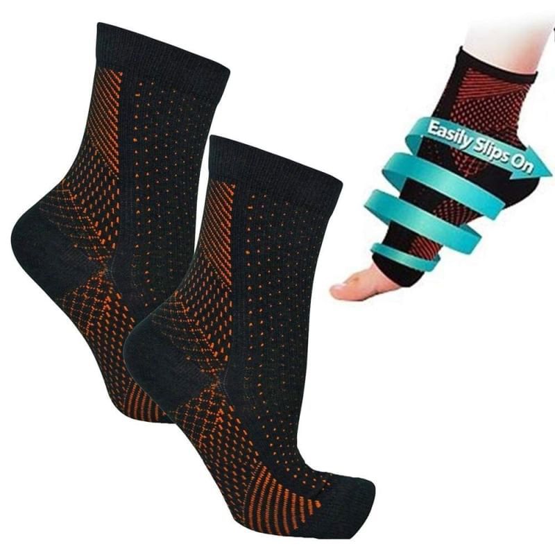 Copper anti fatigue Foot sleeves ถุงเท้าบรรเทาอาการปวดเมื่อยเท้า