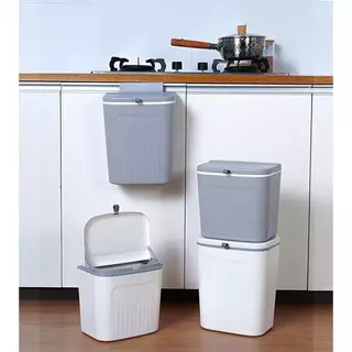 furnituredirect ถังขยะพลาสติกติดผนังพร้อมฝาปิด ขยะแขวนได้ มีฝา สามารถติดตู้ L003