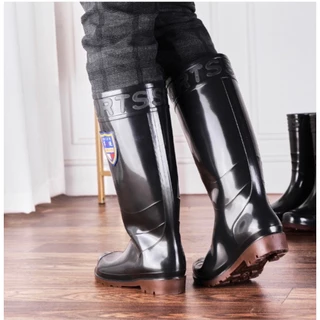 รองเท้าบูท (เบอร์39-44)ควรเพิ่มไซส์1เบอร์ สีดำ บูทยาว ตัดหญ้า ยางPVC แบบยาว ตัดหญ้า กรีดยาง กันน้ำ ดำนา คุณภาพดี