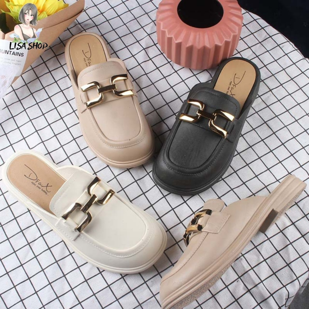 คัทชูเปิดส้น วัสดุผลิตจากยาง  ตกแต่งอะไหล่สีทอง  ใส่สบาย รองเท้าผู้หญิง มาแรง ✨✨🔥💥 T272