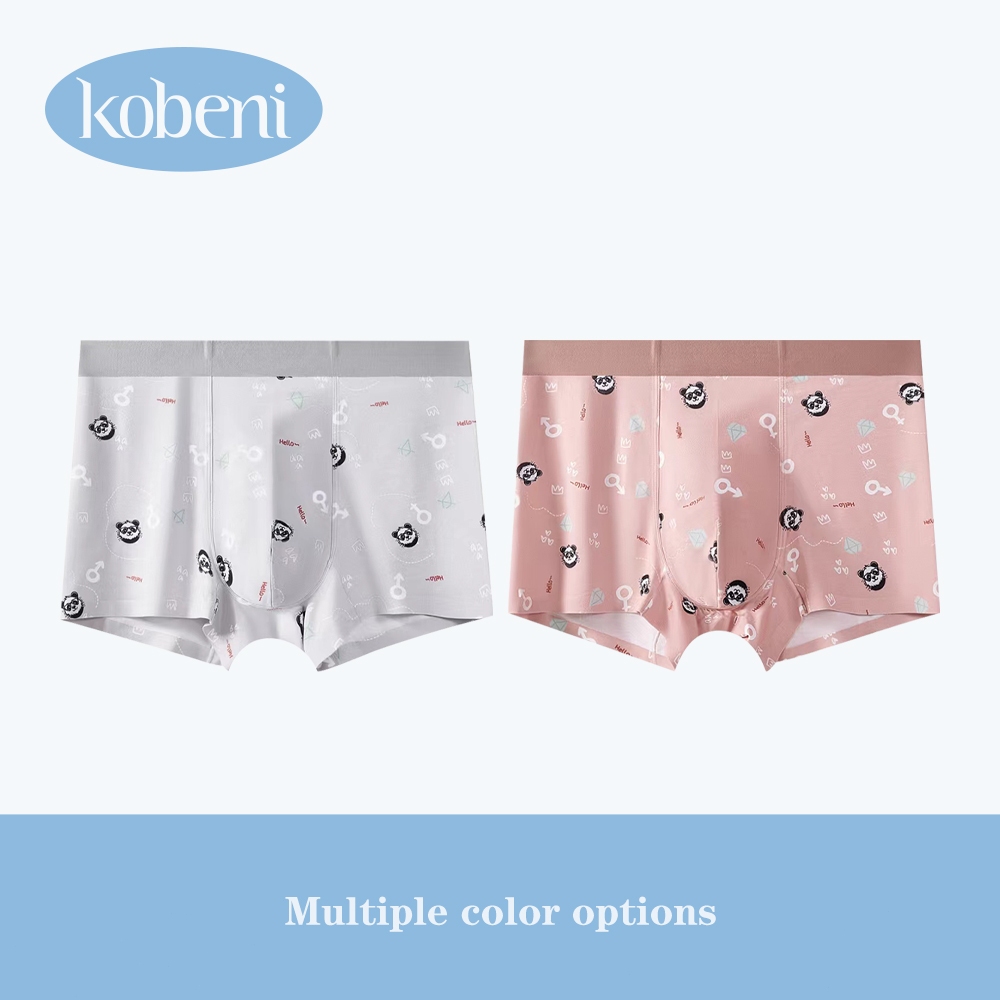 KOBENI กางเกงบ็อกเซอร์ขาสั้น แบบนิ่ม สําหรับผู้ชาย ไร้รอยต่อ สวมใส่สบาย ระบายอากาศได้ดี Size L-3XL