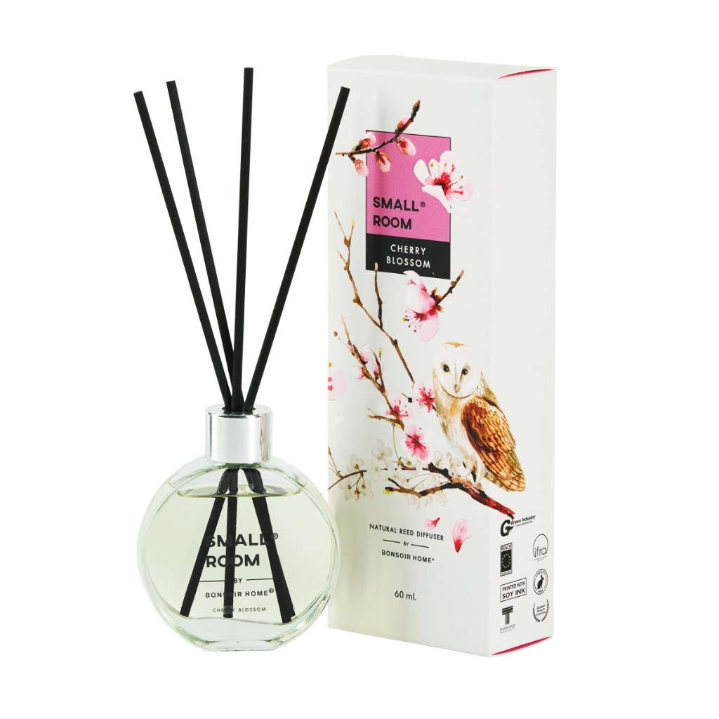 BONSOIR HOME | ก้านไม้หอม SMALLROOM DIFFUSER กลิ่น CHERRY BLOSSOM 60 ML น้ำหอมปรับอากาศ น้ำหอมห้อง ไม้หอม ห้องหอม ราคา ถูกที่สุด ดีลบีเคเค แกลเลอรีภาพที่ 2