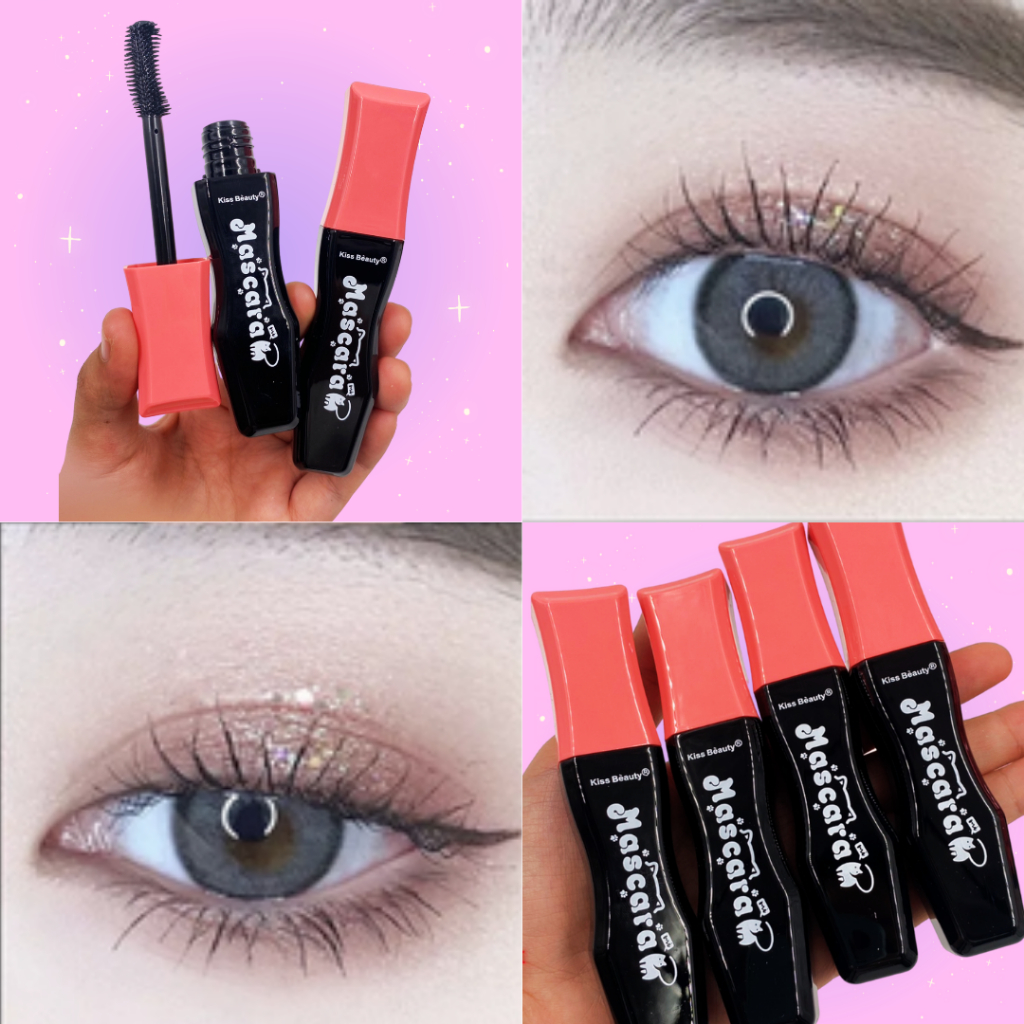 66208-03 มาสคาร่า Mascara kiss beauty งอนยาวนาน ไม่เเพนด้า ติดทน