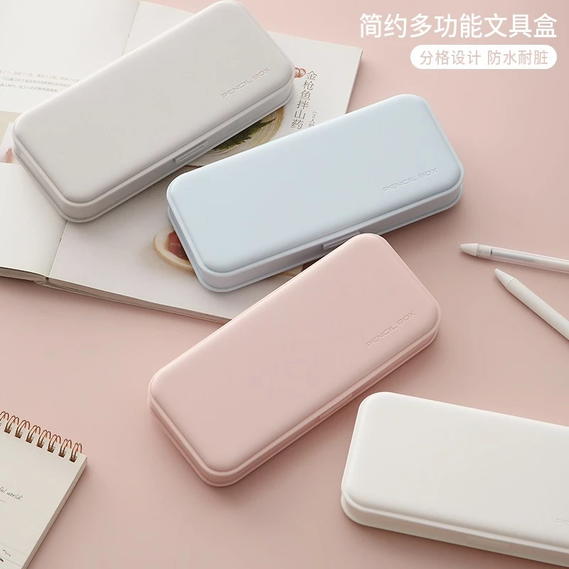 พร้อมส่ง กล่องดินสอพาสเทล กล่องใส่ดินสอ กล่องใส่เครื่องเขียน แบบแยกช่อง แบ่งช่อง