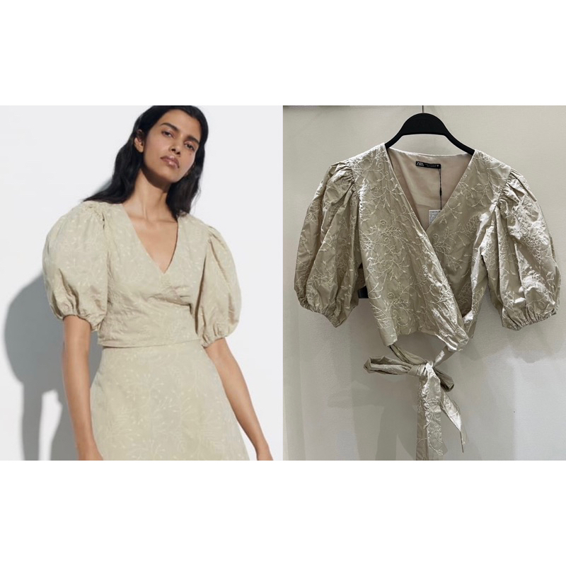 เสื้อ Zara size m มือ1 จากshop collection 2023