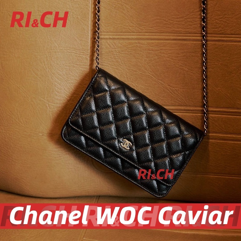 Chanel WOC CLASSIC WALLET ON CHAIN กระเป๋าสตางค์พร้อมสายโซ่คลาสสิค #Rich ราคาถูกที่สุดใน Shopee แท้💯